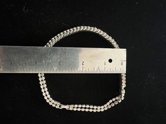 Vintage Clear Round Rhinestone Choker Necklace. 13 Inches. Expandable.
