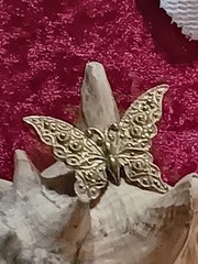 Miriam Haskell Vintage Gold-tone Butterfly Brooch