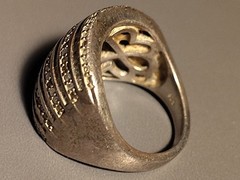 Vintage Sterling Silver 2 Ct Diamond Band Ring Size 10