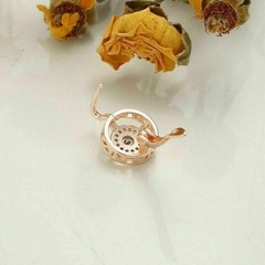 Art Deco Round Cut Lab Created Diamond 14Ct Rose Gold Plated Earrings