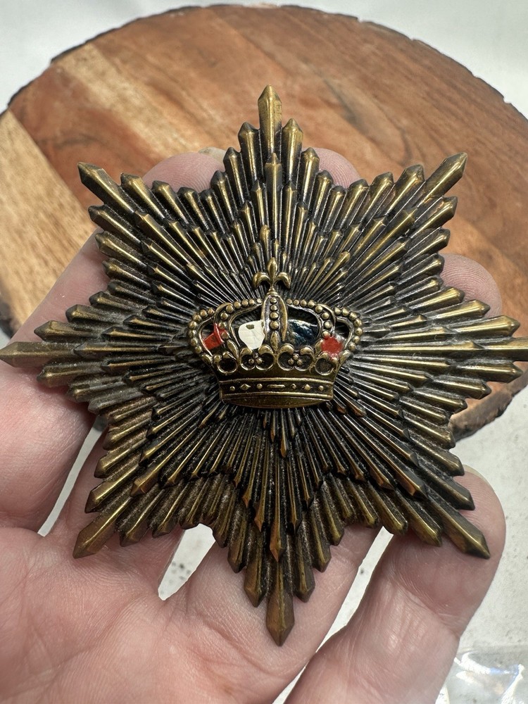 Vintage Samborn NY Crown Royal Brooch Metal Starburst Enamel