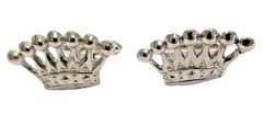 MID CENTURY VINTAGE MEN’S CUFFLINKS SILVER TONE CROWN