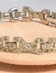 Vintage set of 2 stunning – 1920-1930’s Art Deco paste Open bow tennis bracelet