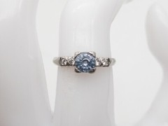 Antique 1920s $3000 1.50ct Ceylon BLUE Sapphire Diamond Platium Ring