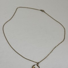 Vintage Hello Kitty 5/8″ Inch Necklace 1976 Tennis Sanrio Gold Colored