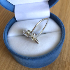 Vintage Silver Jewelry Ring Rose Shape Unmarked Made in Ukraine
