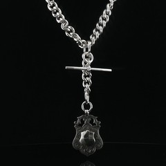 Magnificent Antique Birmingham Sterling Silver Albert Watch Chain