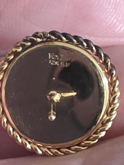 Vintage Estate VanDell 12kt GF Wedgewood Jasperware Pierced Earrings In Box