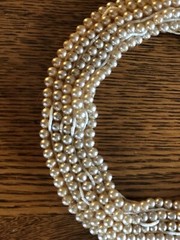 VTG Faux Pearl Beaded Necklace /Collars (4) Japan 1 Bar & Beards Top Hit Fashion