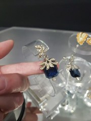 Clip on Screw back Earrings & Brooch pin Crystal faux pearl vtg ALL SIGNED “BSK”