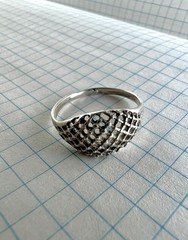 Vintage USSR Silver Ring Soviet Openwork Women’s Jewelry Size 9 Minimalist