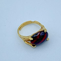 Sarah Coventry Gold Tone Wood Nymph Adjustable Ring R195
