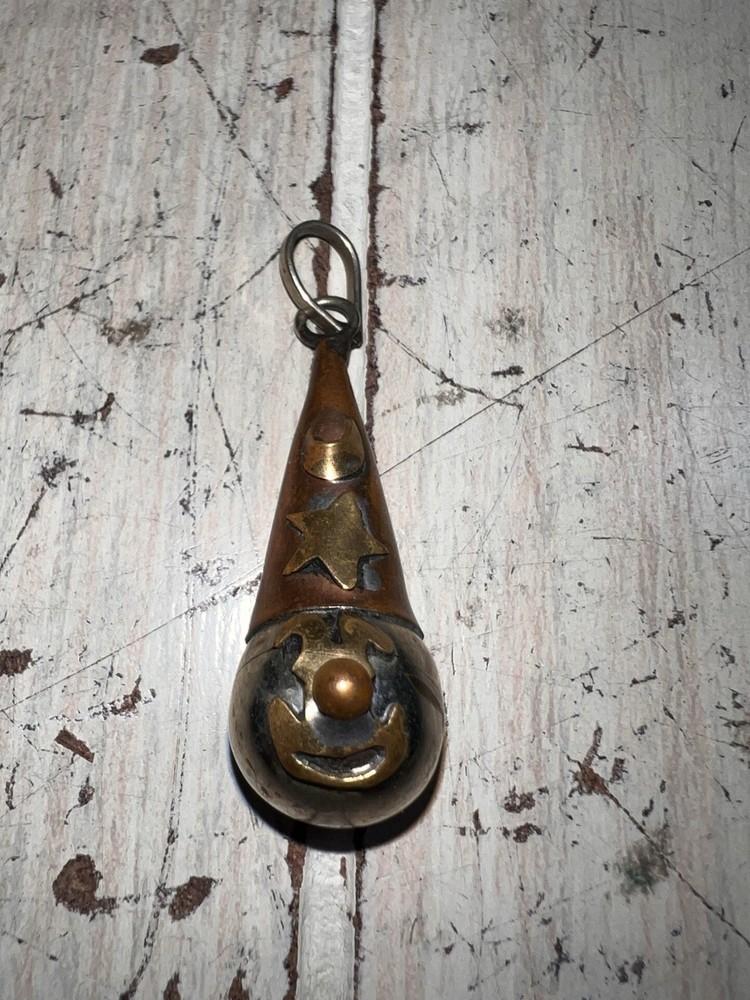 Old Pawn Sterling Silver Wizard Bell Pendant No Markings MCM HTF