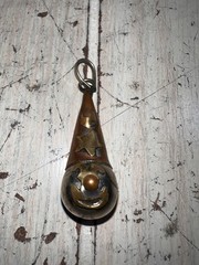 Old Pawn Sterling Silver Wizard Bell Pendant No Markings MCM HTF