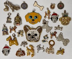 Lot Vintage & Modern Dog Charms Pendants Findings Costume Jewelry
