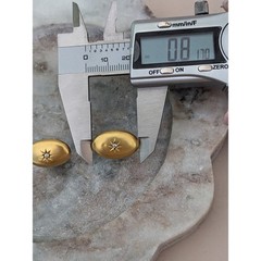 Vintage Unmarked 10k Yellow Gold Cuff Links with Tiny Starburst Accent Stones