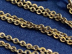 Antique Gold Plated Speidel Locket Necklace Jewelry 17.5″ Amethyst Color *READ*