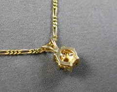.10CT DIAMOND & AAA SAPPHIRE 14KT YELLOW GOLD FLOWER FUN FLOATING PENDANT #28238