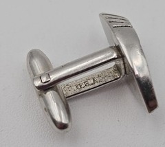 Vintage Speidel Silver Tone Eye Shaped Bullet Back Cufflinks