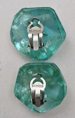 Runway Gerda Lynngaard Monies Seafoam Green Lucite Necklace Bracelet Earring Set