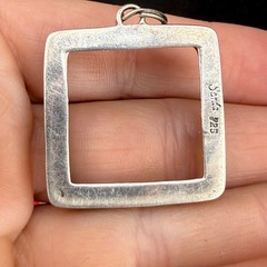 Vintage Sterling Silver Pendant Moon READ