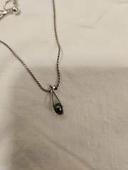 Vintage sterling silver cage pendant and earring set