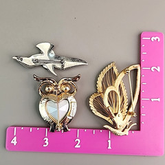Vintage Animal Brooch Lot of 11 Monet Brooks Birds Deer Bugs Owl