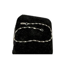 Vintage Ross Simons Bracelet Sterling Silver Dainty Twist Chain S Link 6.75 inch