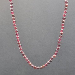 Natural Garnet Bead Necklace 4mm Red Stone Strand Choker Double Wrap Bracelet