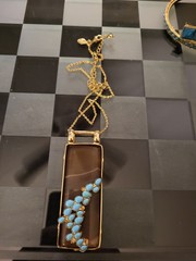 Vintage Sorelli Turquoise And Agate Statement Jewelry Set. 3 Piece Beautiful!