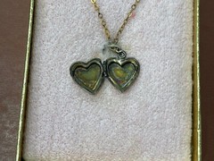 Vintage 12k Gold Filled Heart Form Locket Pendant Necklace in Coro Tots Box