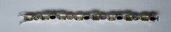 Vintage 950 Silver Black Onyx and White Cubic Zirconia ?? Bracelet 7 1/2″