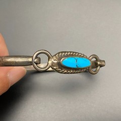 Vintage Mexico Turquoise Sterling Silver Bracelet Small 6-3/8″