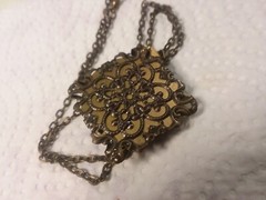 1 3/4″ Romantic Filigree Glass Pendant 08-01-2022
