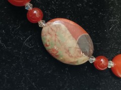 beautiful vintage Southwestern polished Colorful multi-stone Beaded necklace