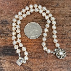 Lot 16 Vintage Now Simulated Faux Pearl Bracelets 2 Napier 1 Coro 2 Patented