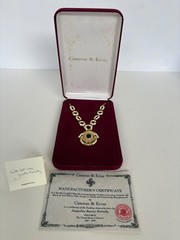 JBK Camrose & Kross Jackie Kennedy Enamel Necklace 21″ 28.32g Box COA