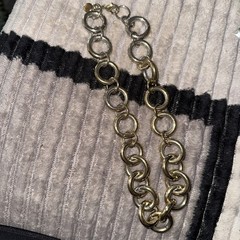 Vtg J. Crew Necklace Chunky Chain Link Gold Tone Classic Preppy Everyday Jewelry