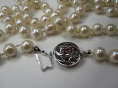 Antique Art Deco Hand-Knotted Baroque Pearls & Rubies Timeless Classic Necklace
