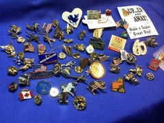 Mixed Lot 50+ Push Back Lapel Pins Vintage Modern Enamel Advertising Flag L22