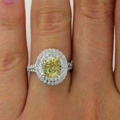 Art Deco 3.20 Ct Canary Diamond Antique Vintage Wedding Ring 925 Sterling Silver