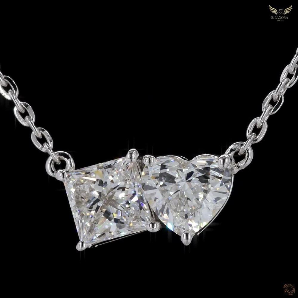 Lab Created Diamond 1.06ct Pendant Necklace White Gold Plated Gift