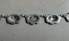 Vintage MCM Danecraft Sterling Lotus Necklace. 15in.