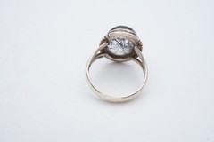Vintage Sterling Silver 925 Rutilated Quartz Ring Size 8.75