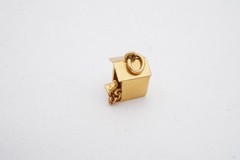 Vintage 14k Yellow Gold Scotty Dog In Dog House Charm Articulating