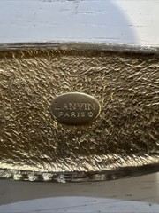 Vintage Lanvin Paris Gold Panel Bracelet