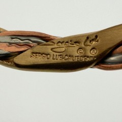 Vintage Sergio Lub Grapevine Copper Brass Cuff Bracelet