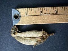 TRIFARI Vintage Brushed Gold Tone Leaf Brooch Pin Art To Wear Cocktail Career