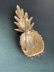 Vintage Signed Marvella Gold Tone Pineapple Midcentury