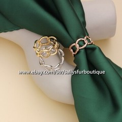Sally’s Quality 100% Copper Scarf Ring Twist Buckles Brooch For Silk Scarves